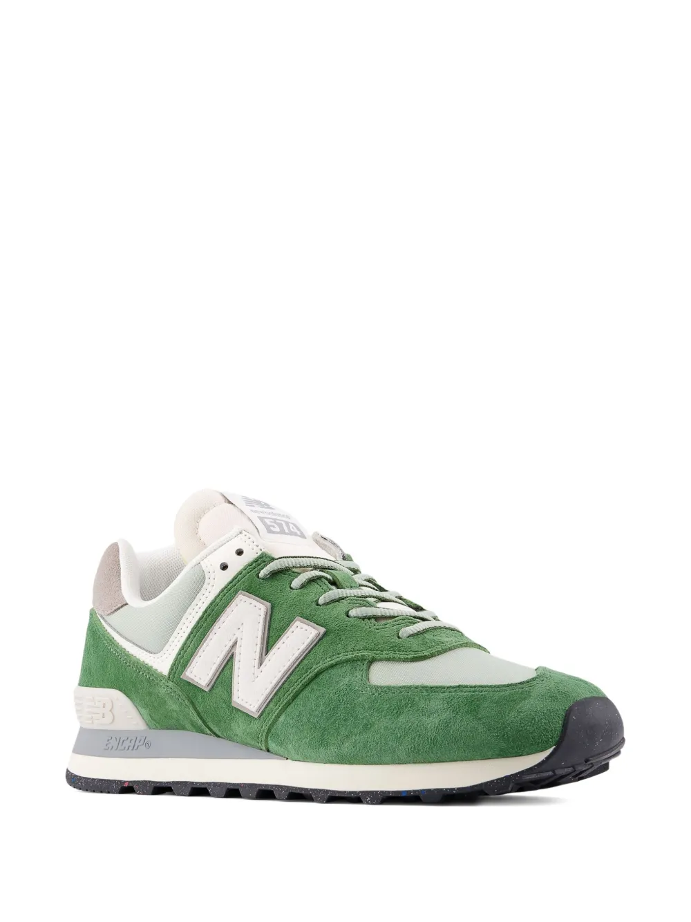 New Balance 574 logo-patch sneakers Groen
