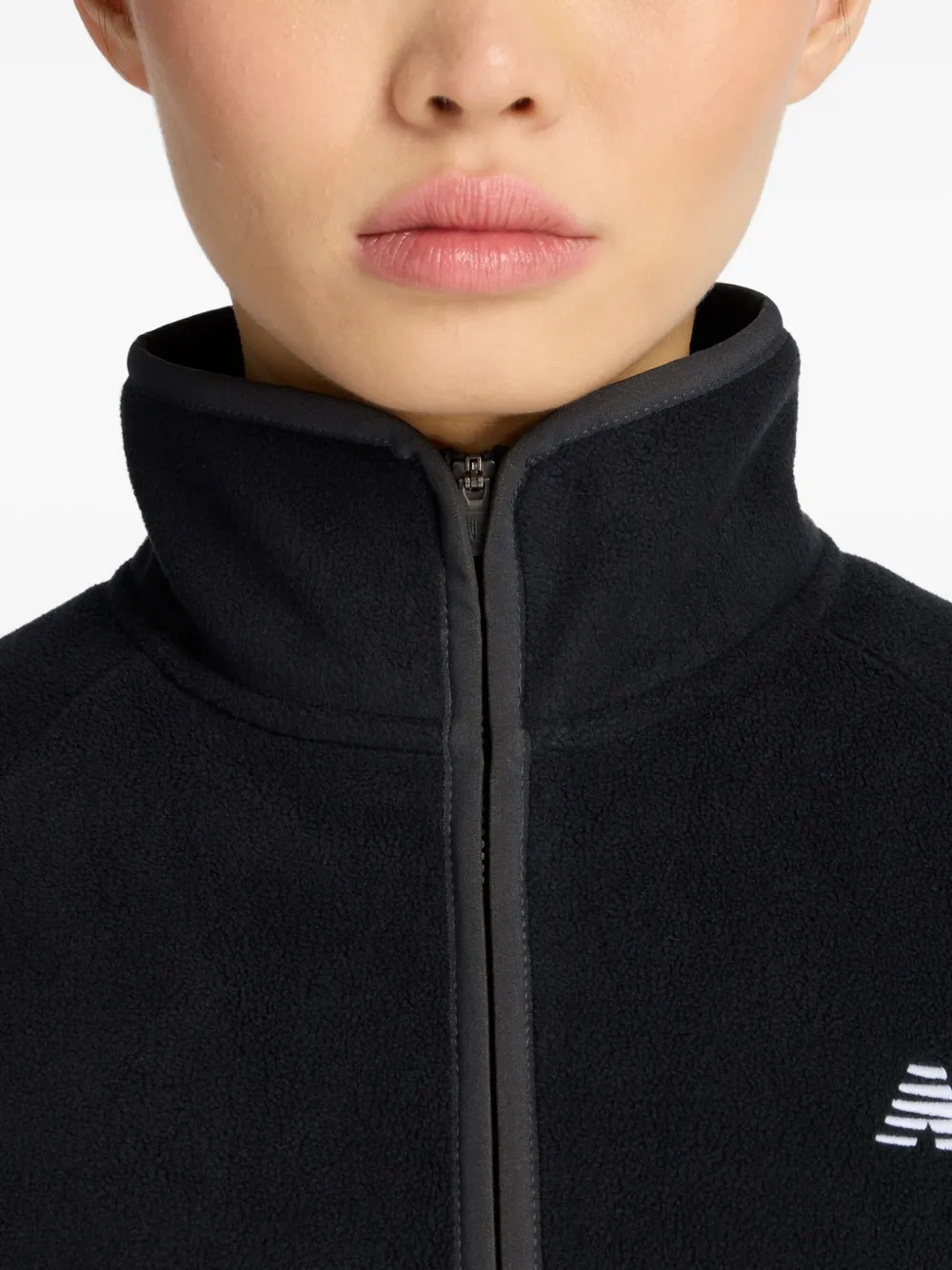 New Balance Sweater met halve rits Zwart