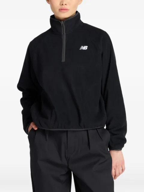New Balance sudadera texturizada con medio cierre