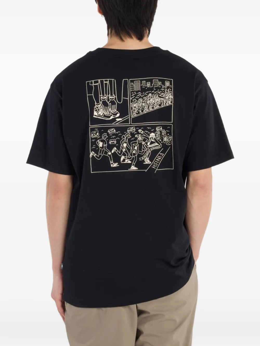 New Balance T-shirt met grafische print Zwart