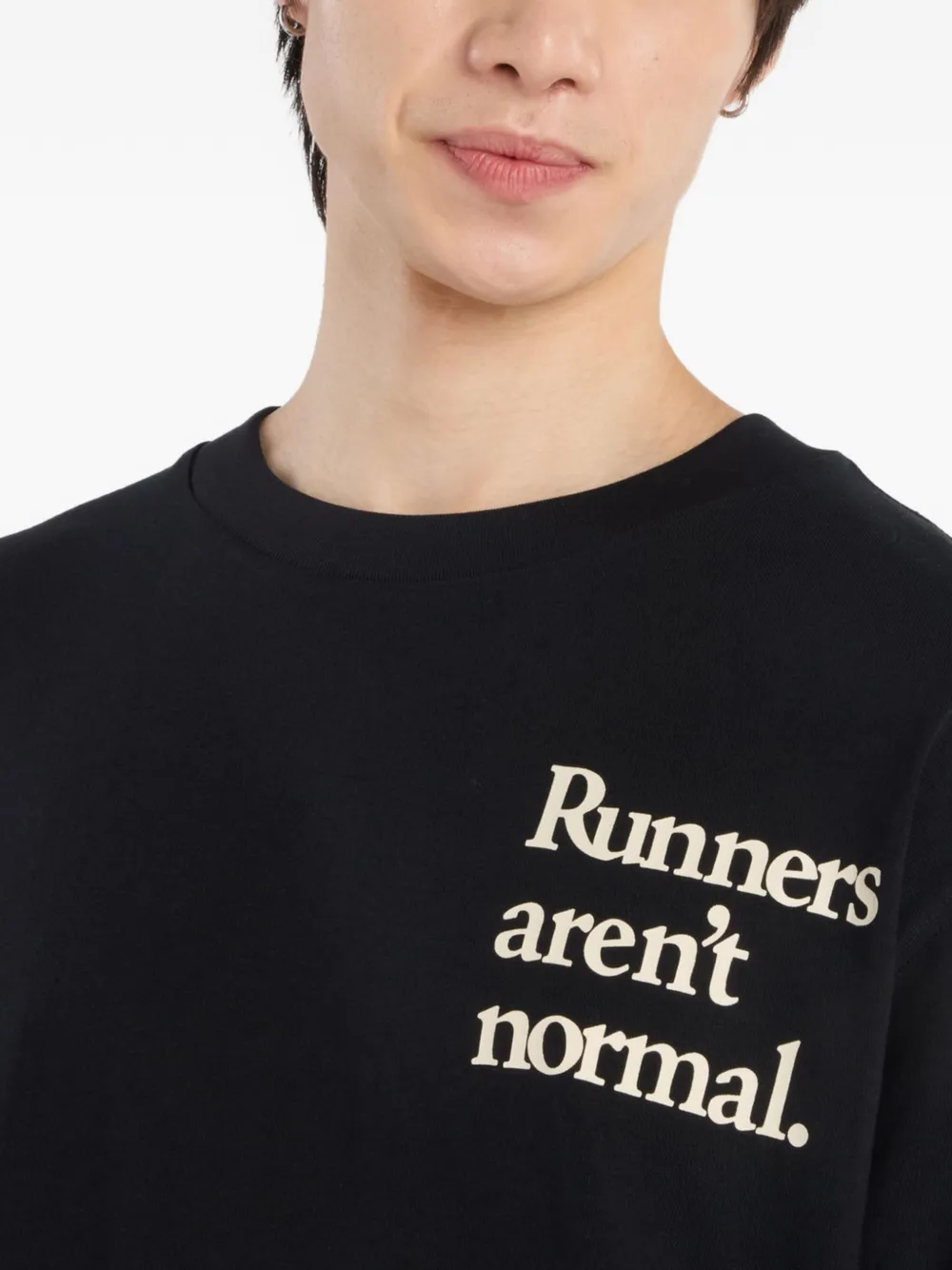 New Balance T-shirt met grafische print Zwart