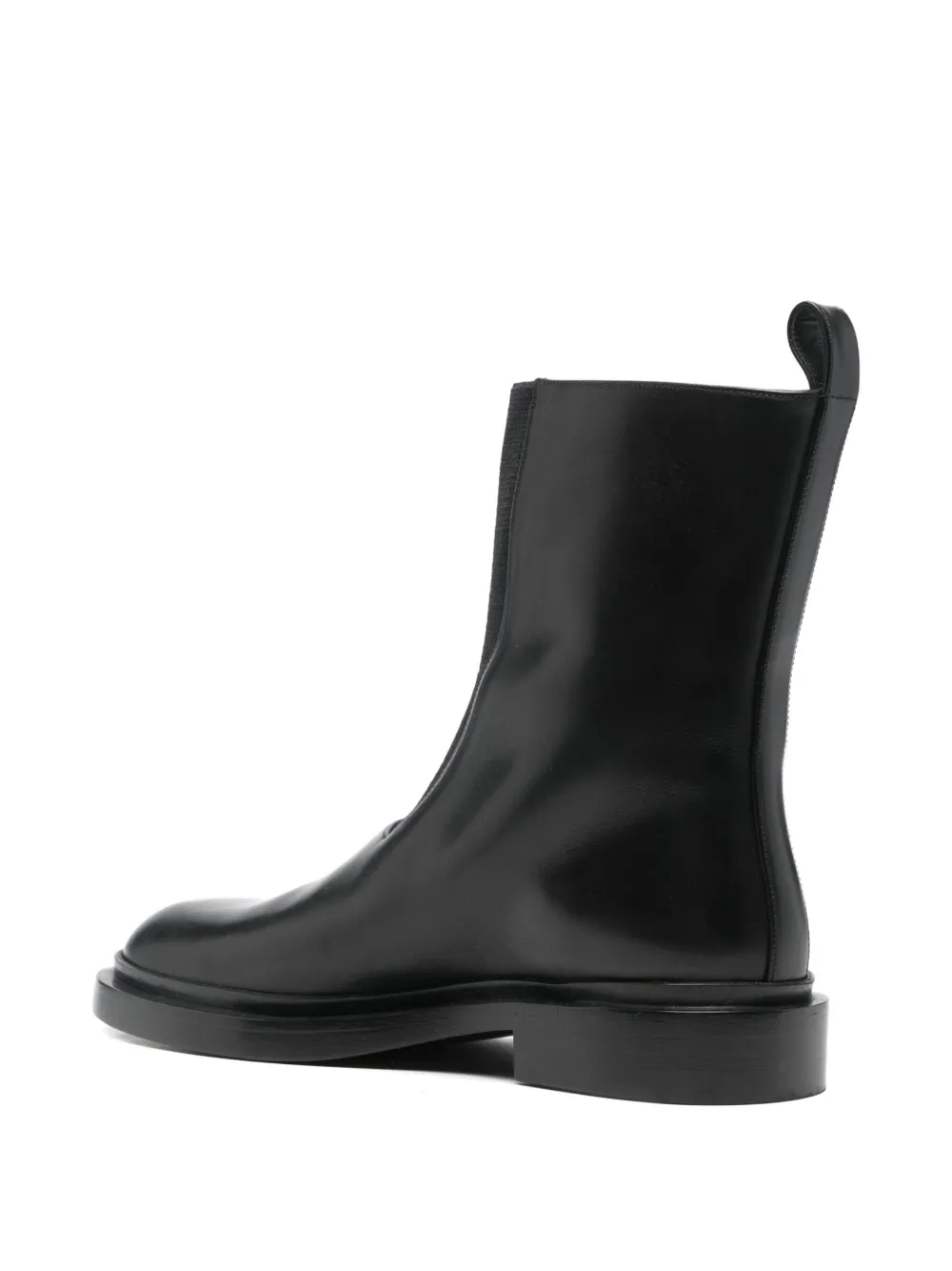 Pre-owned Jil Sander Chunky Leather Boots In Black