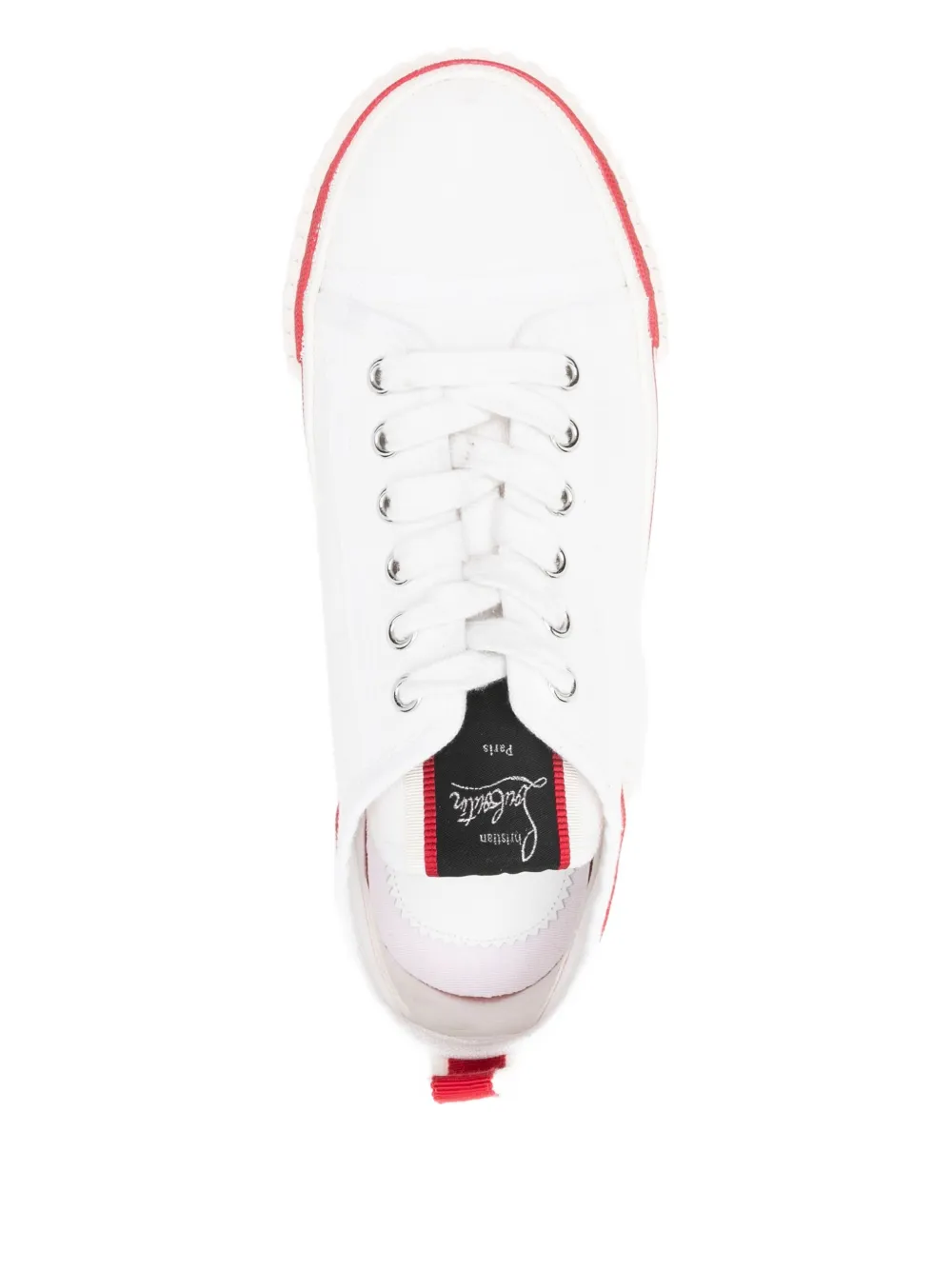 Pre-owned Christian Louboutin Platform Sneakers In White