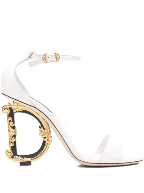 Dolce & Gabbana Pre-Owned 105mm Baroque DG leather sandals