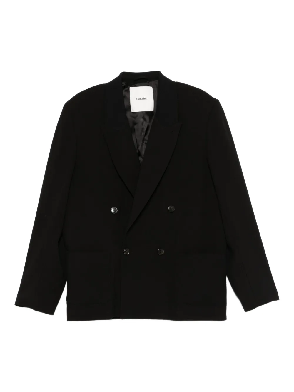 Nanushka Anselm double-breasted blazer | Black | Image 1