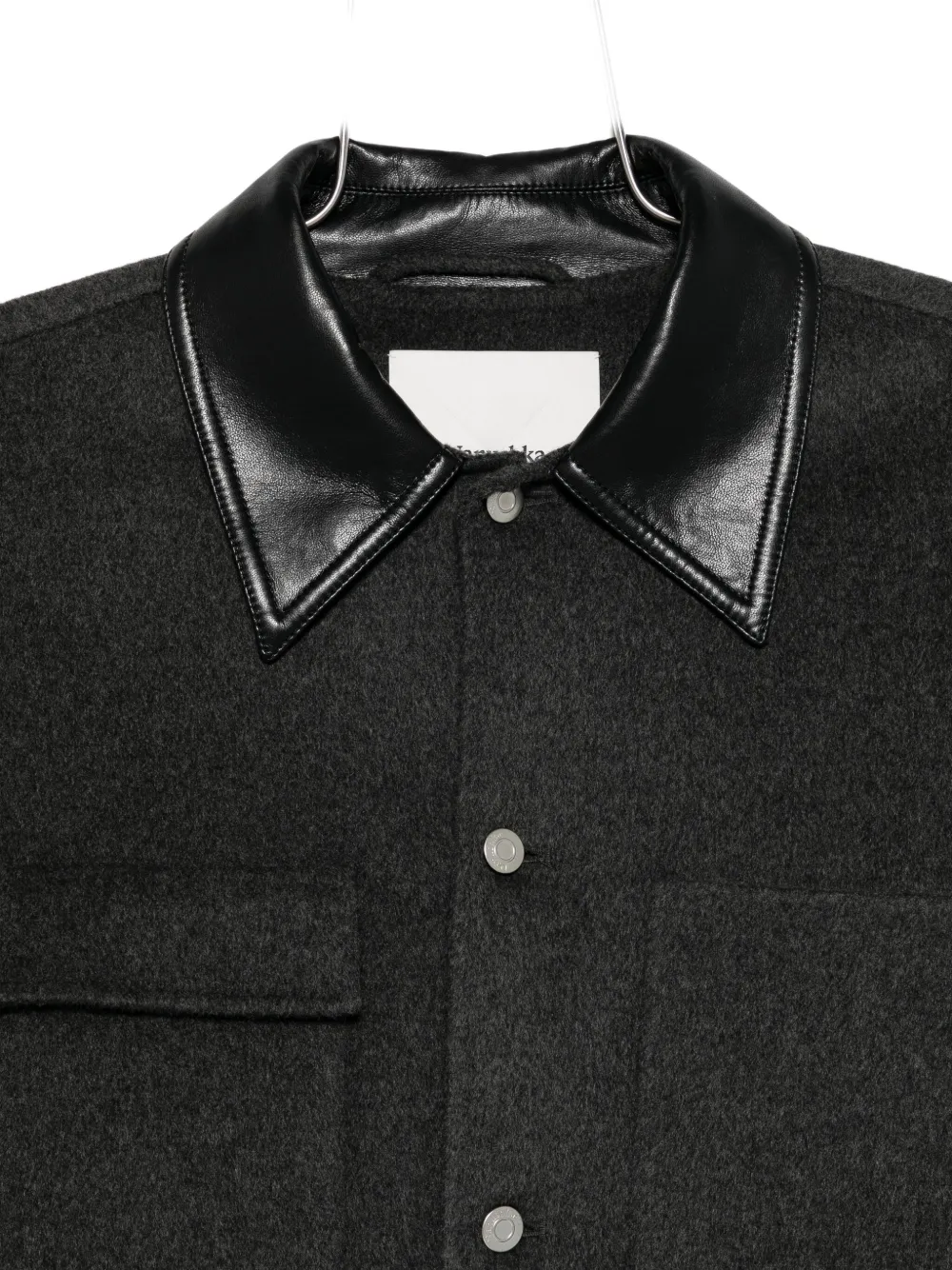 Nanushka Camilo Patch-pockets Overshirt In Gray