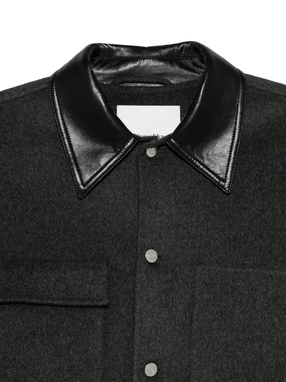 Nanushka Camilo shirtjack met opgestikte zakken Grijs