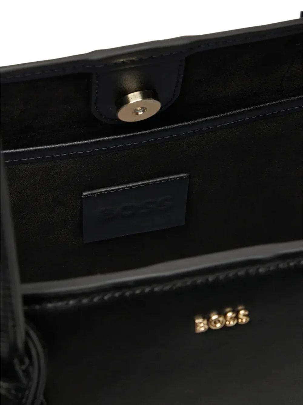 BOSS Shopper met geknoopt bedel Zwart