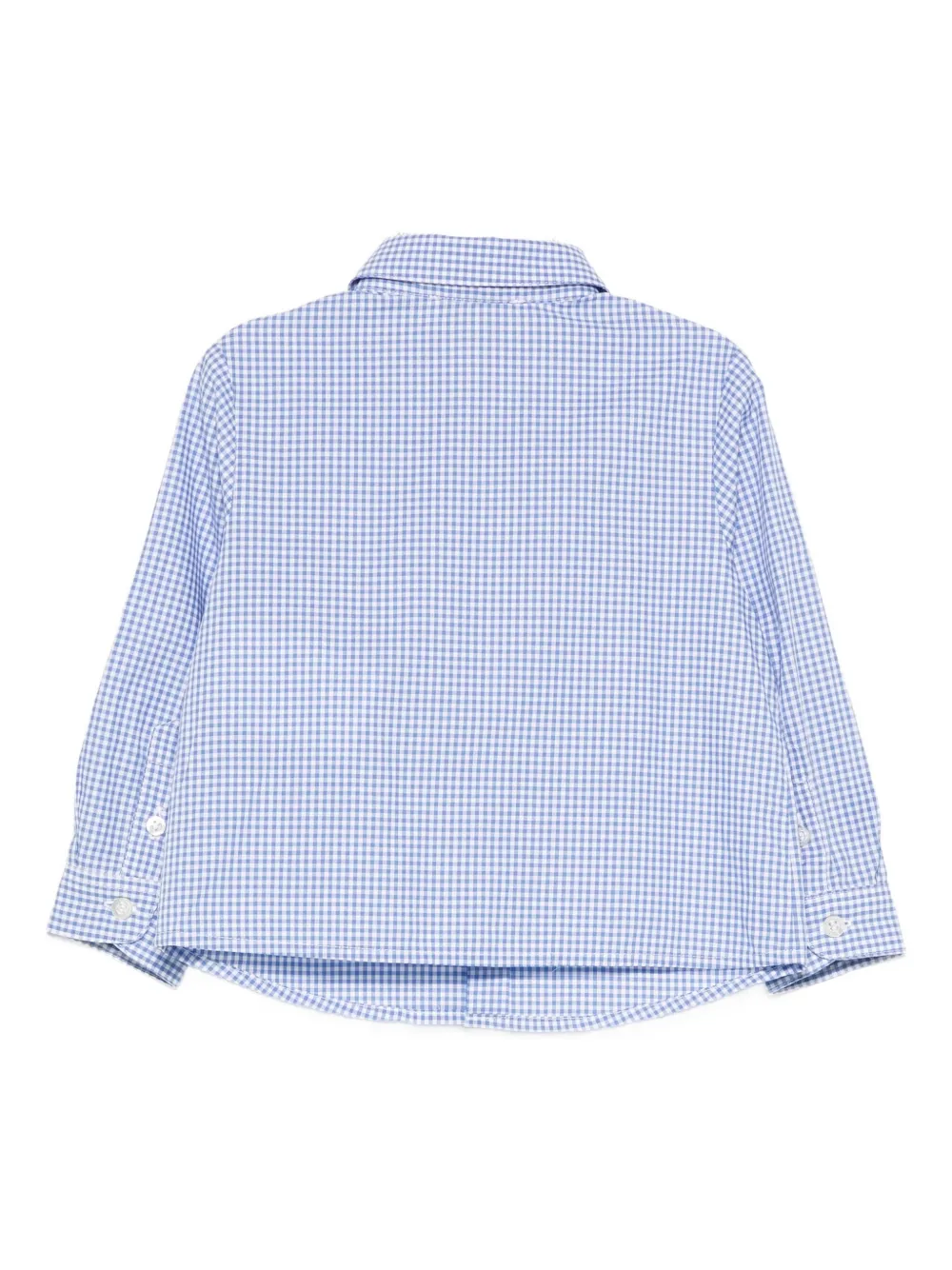 Emporio Armani Kids Shirt met gingham-ruit en logo Wit