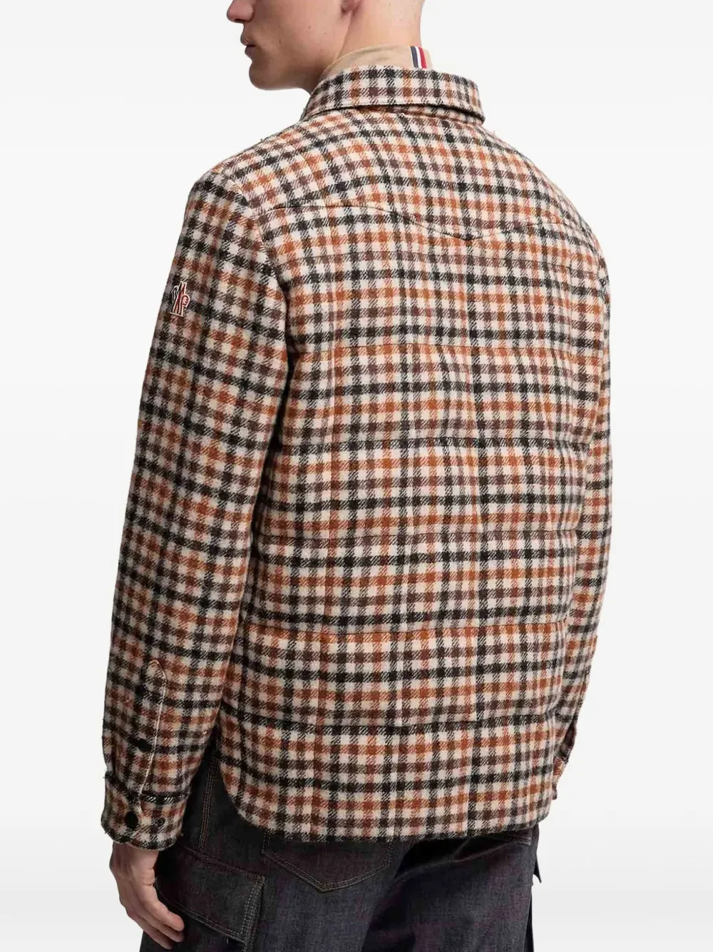 Moncler Grenoble Gelt gewatteerd wollen shirtjack Beige