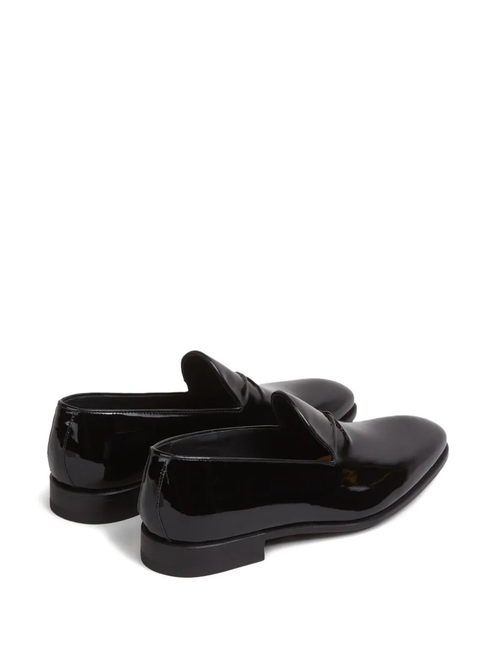 Bontoni Barone Tux Leather Loafers In Black