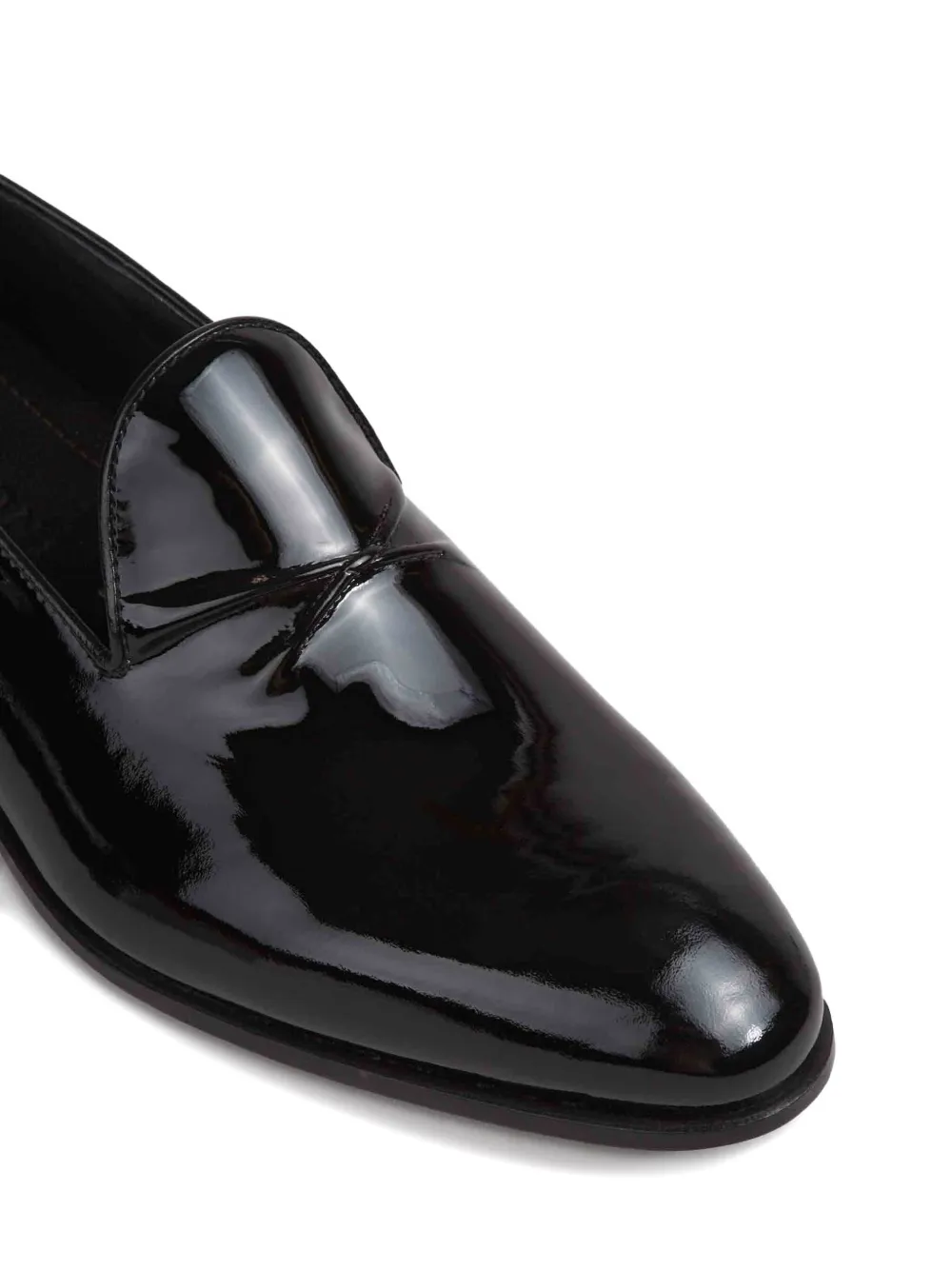 Bontoni Barone Tux Leather Loafers In Black