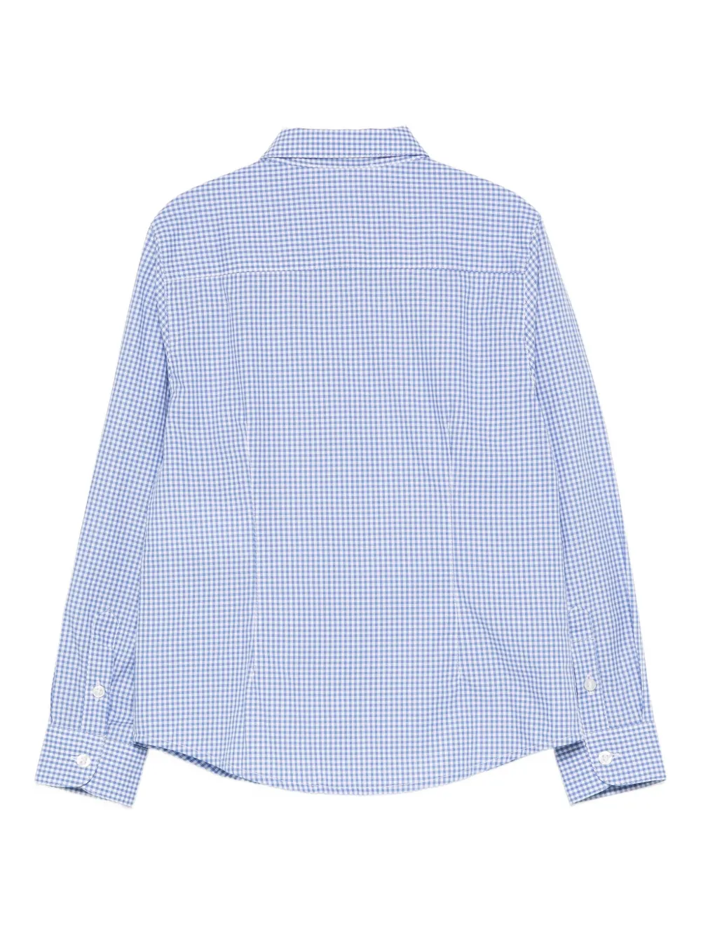 Emporio Armani Kids Shirt met gingham-ruit en logo Wit