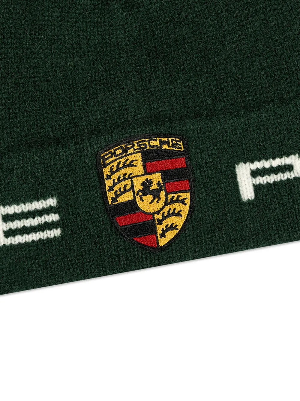 Aimé Leon Dore x Porsche logo-detail beanie - Groen