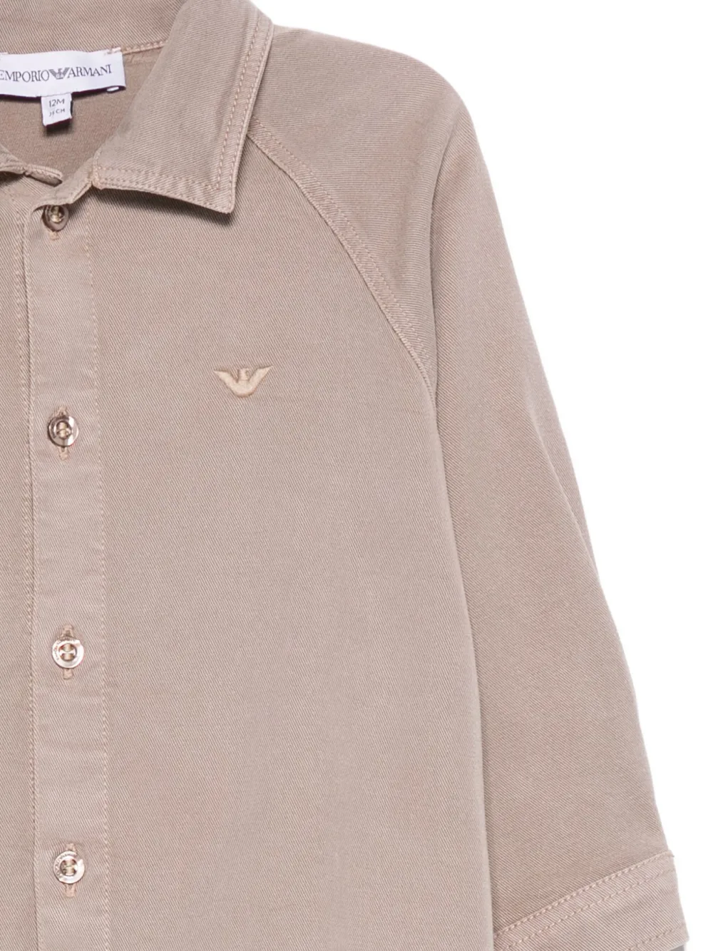 Emporio Armani Kids Top met knopen en logo Beige