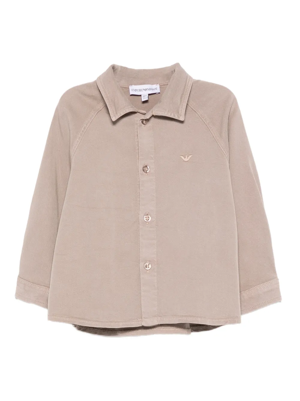Emporio Armani Kids buttoned logo top - Nude