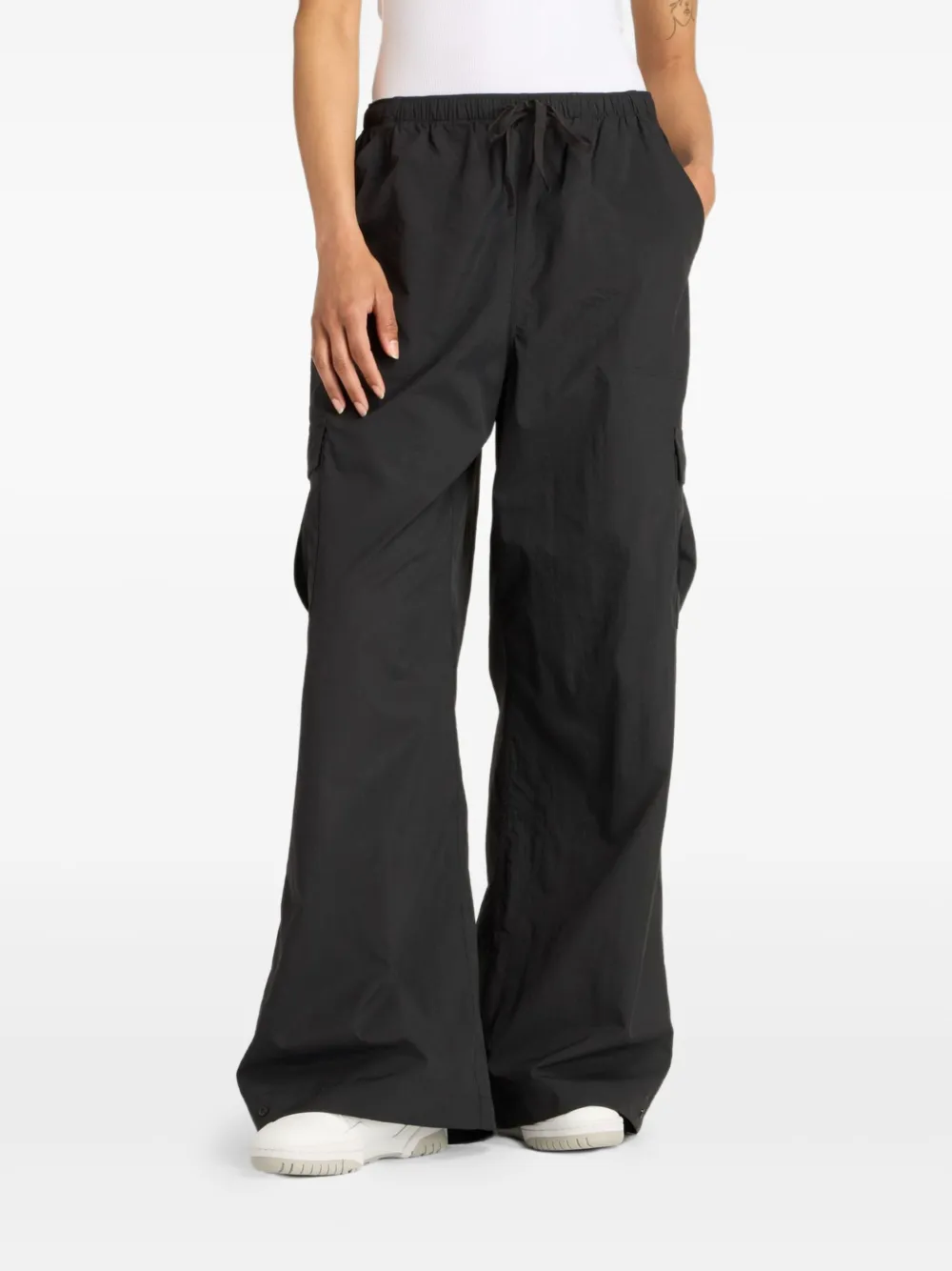 New Balance Gewebte Cargohose in Knitteroptik - Schwarz