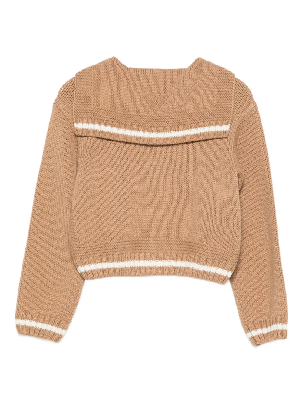 Emporio Armani Kids Gestreept vest met knoop Beige