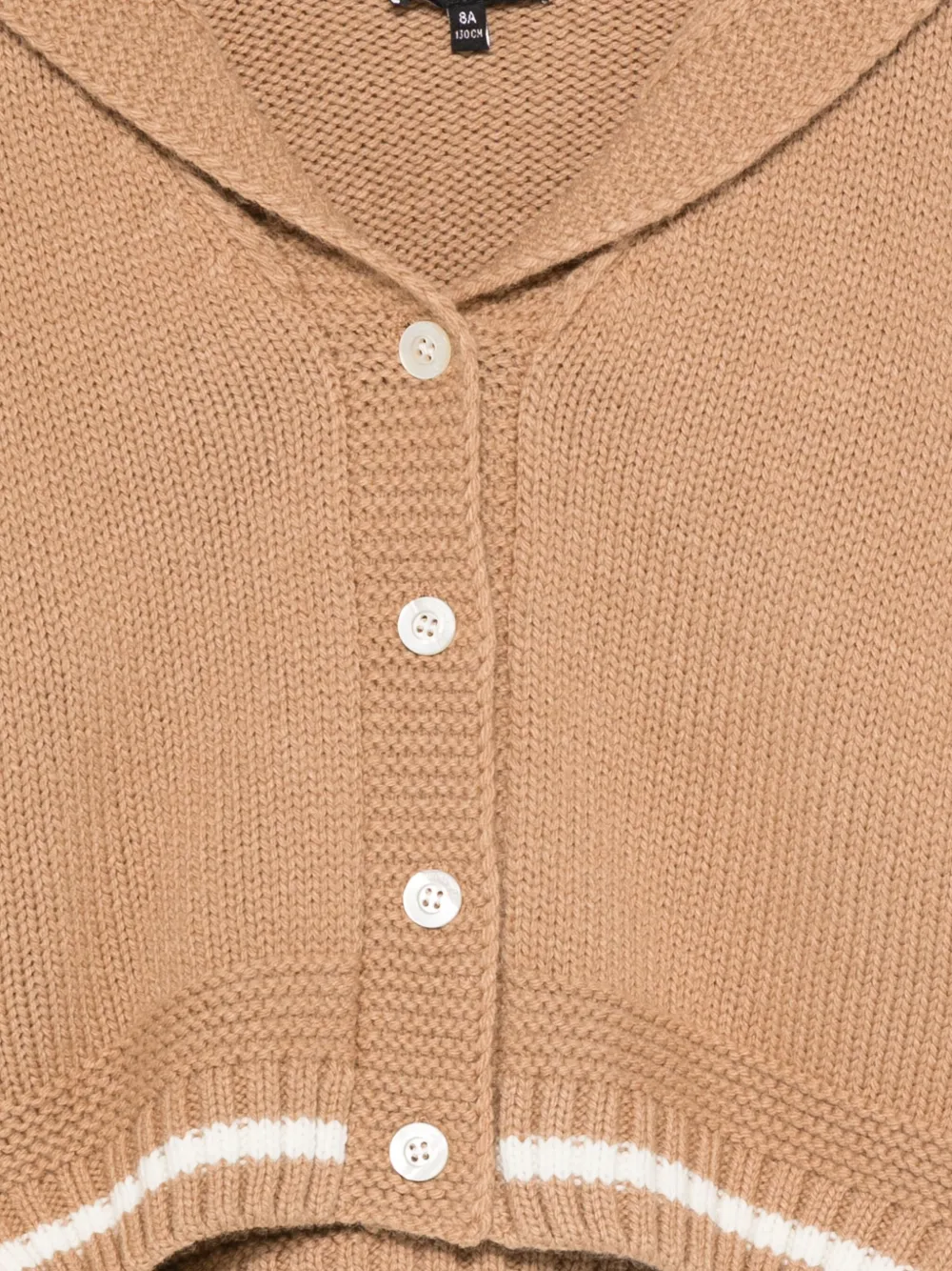 Emporio Armani Kids Gestreept vest met knoop Beige