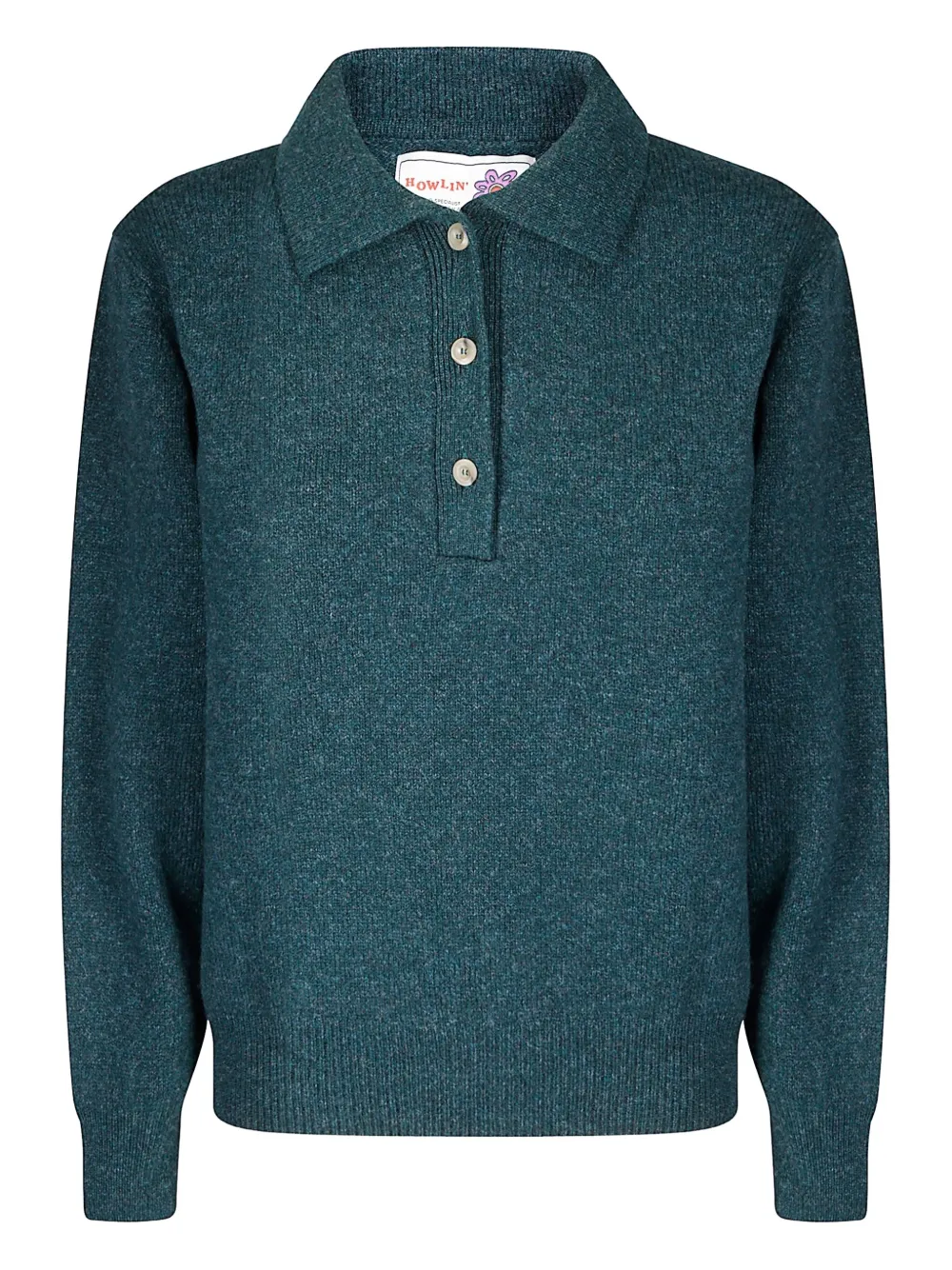 Howlin' Poems Of Comfort Buttoned Sweater In Green