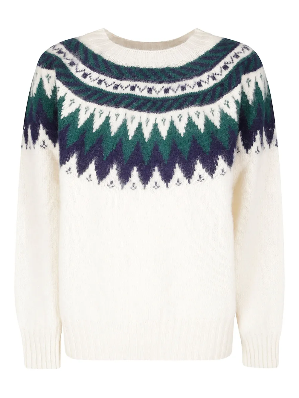 Howlin' Broken Flowers Patterned Sweater In White