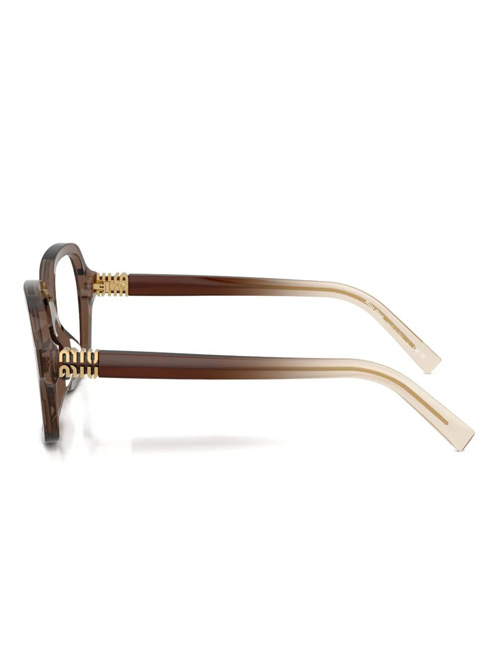 Miu Miu Square-frame Glasses In Brown