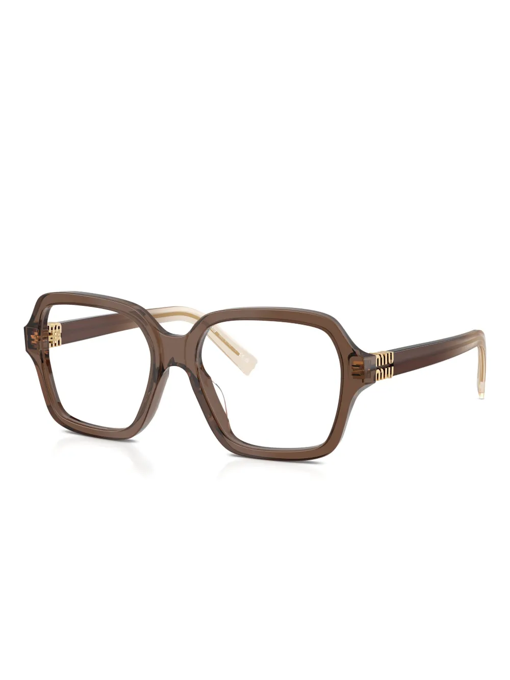 Miu Miu Square-frame Glasses In Brown