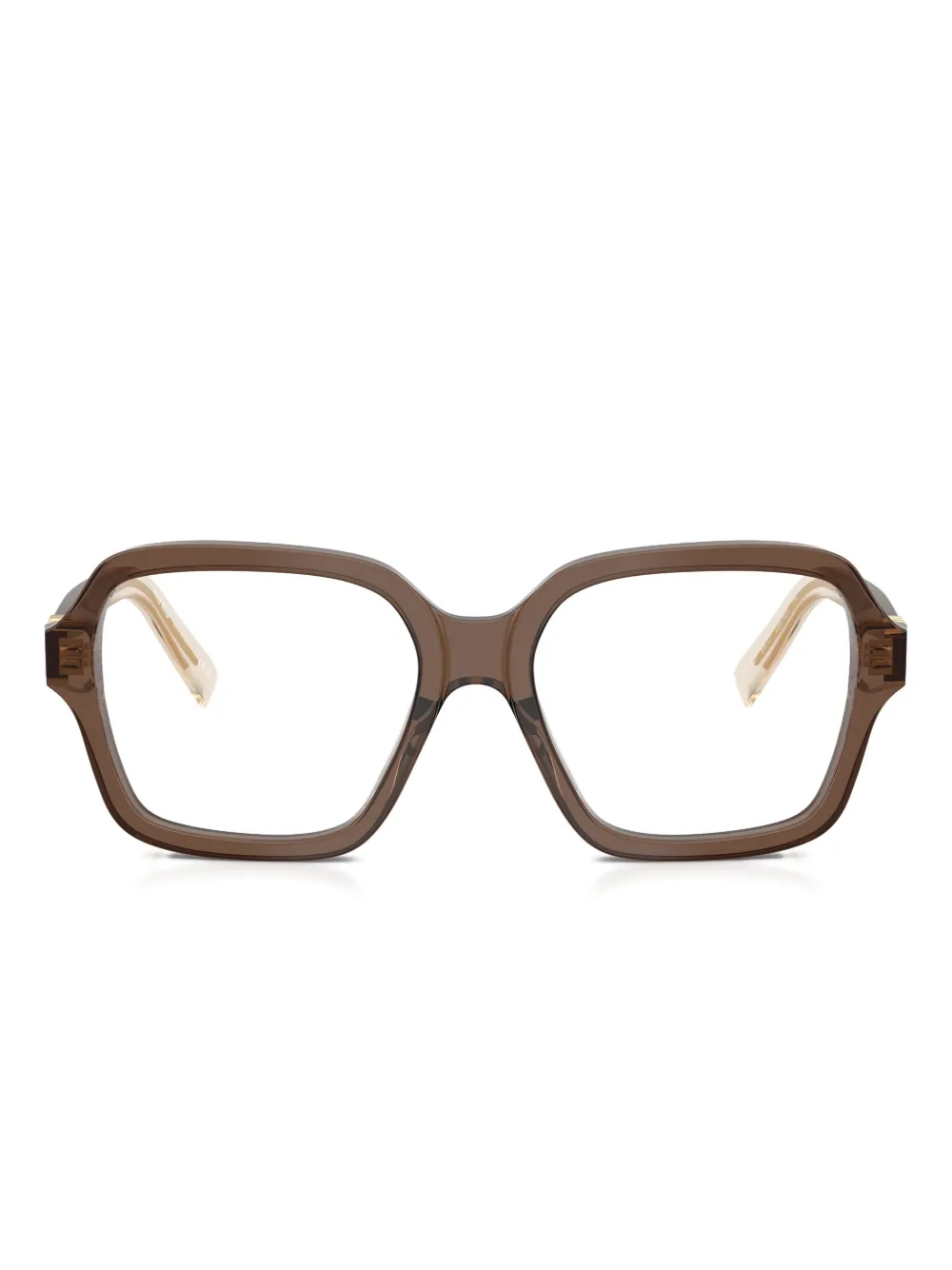 Miu Miu Square-frame Glasses In Brown