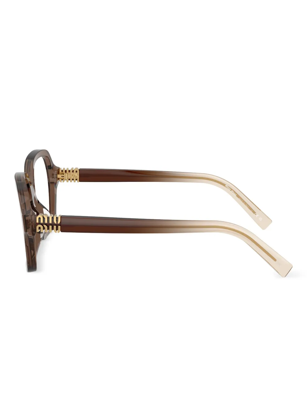 Miu Eyewear Bril met vierkant montuur Bruin