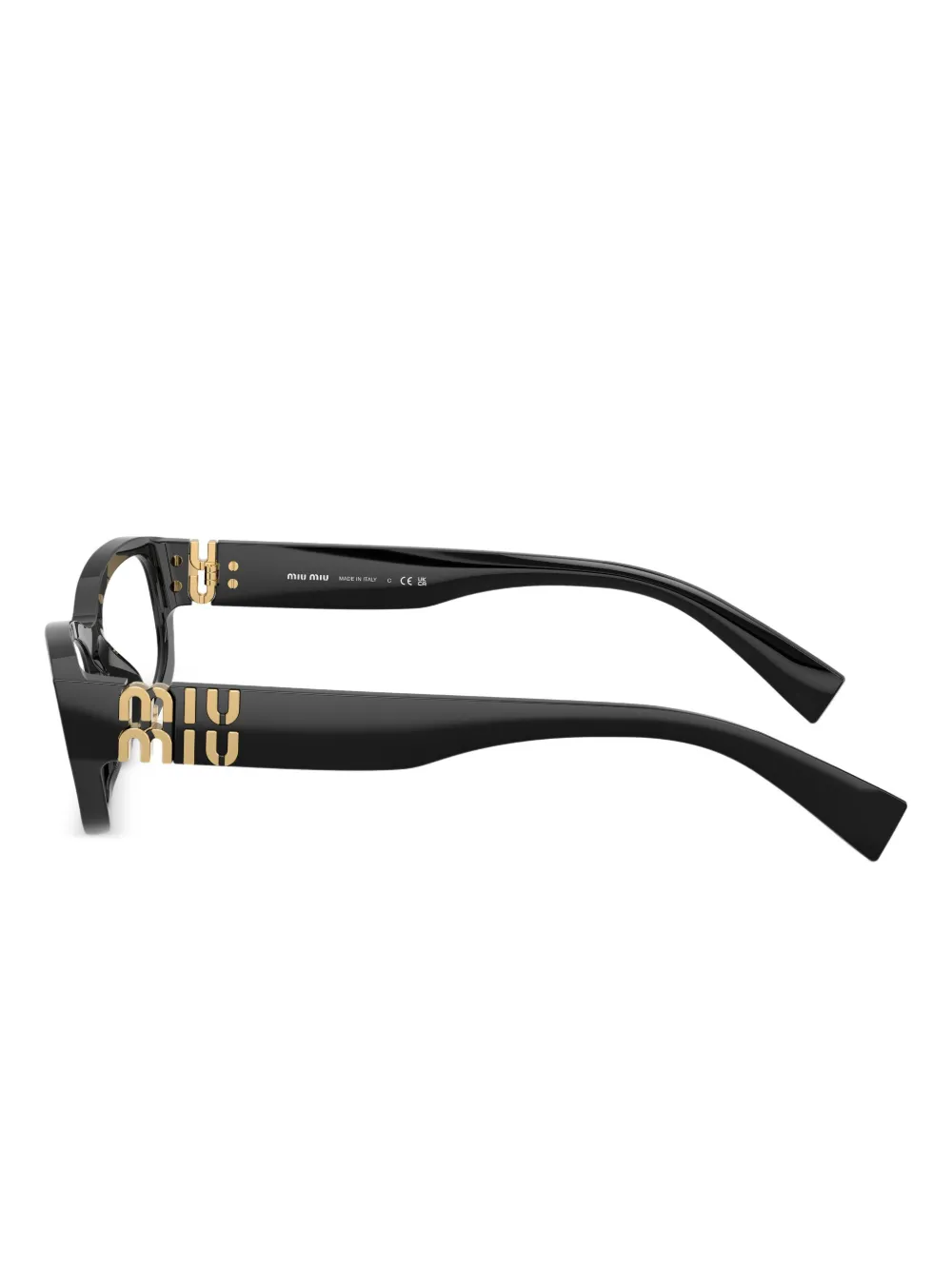 Miu Eyewear Bril met logodetail Zwart