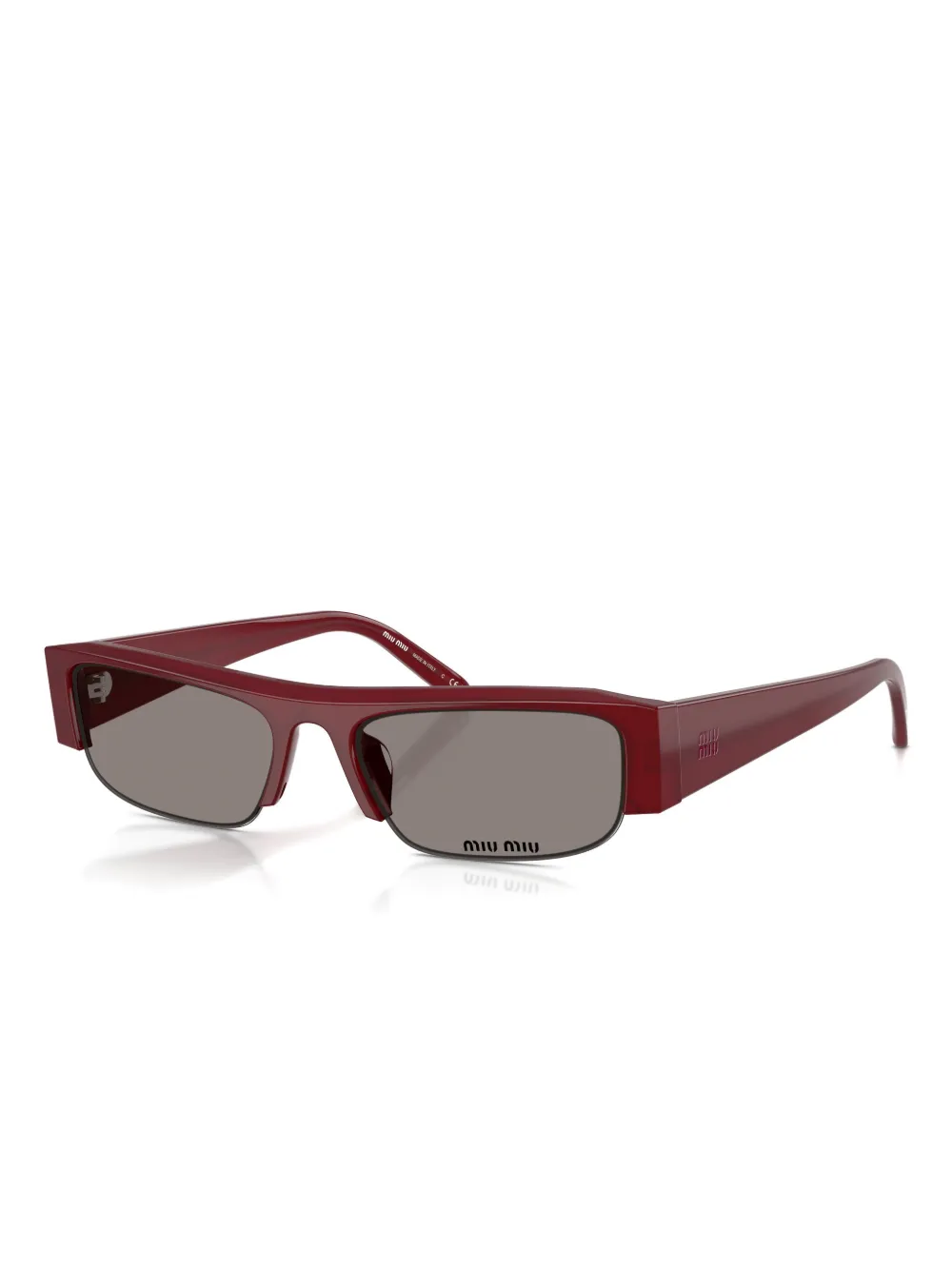 Miu Miu Eyewear Vedete rectangle-frame sunglasses - Rood