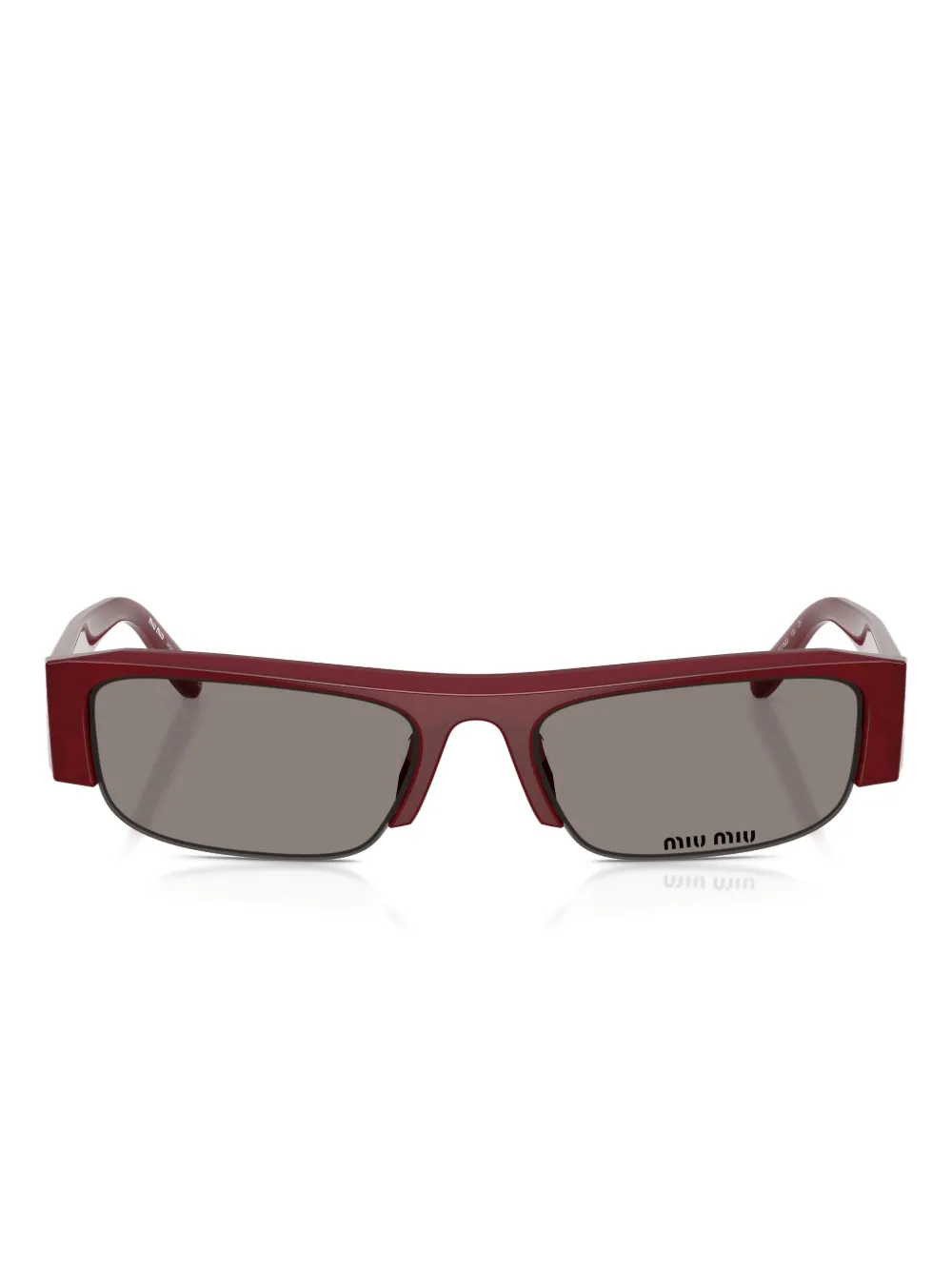 Miu Miu Eyewear Vedete rectangle-frame sunglasses | Red | Image 1