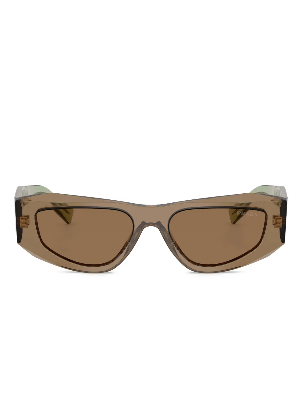 Prada Eyewear Symbole rectangular-frame sunglasses | Brown | Image 1