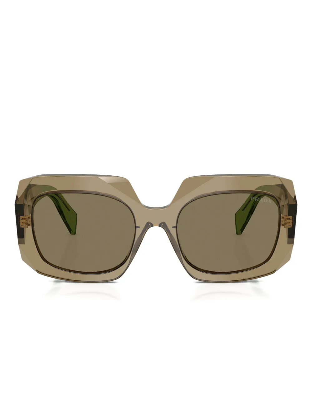 Prada Eyewear Symbole oversized-frame sunglasses - Marrone