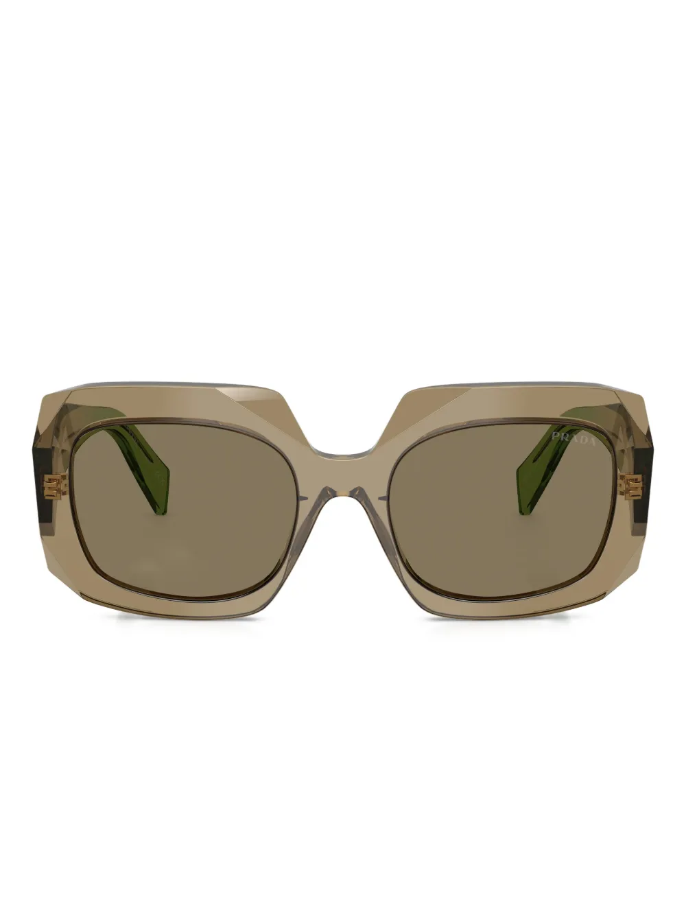 Prada Eyewear Symbole oversized-frame sunglasses - Marrone
