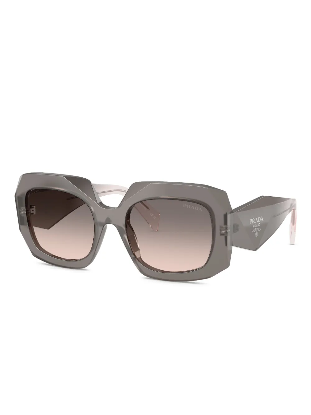 Prada Eyewear Zonnebril met oversized montuur Grijs