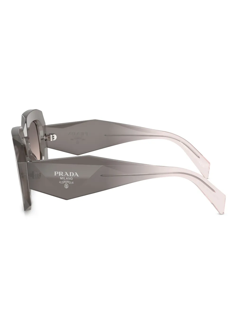 Prada Eyewear Zonnebril met oversized montuur Grijs