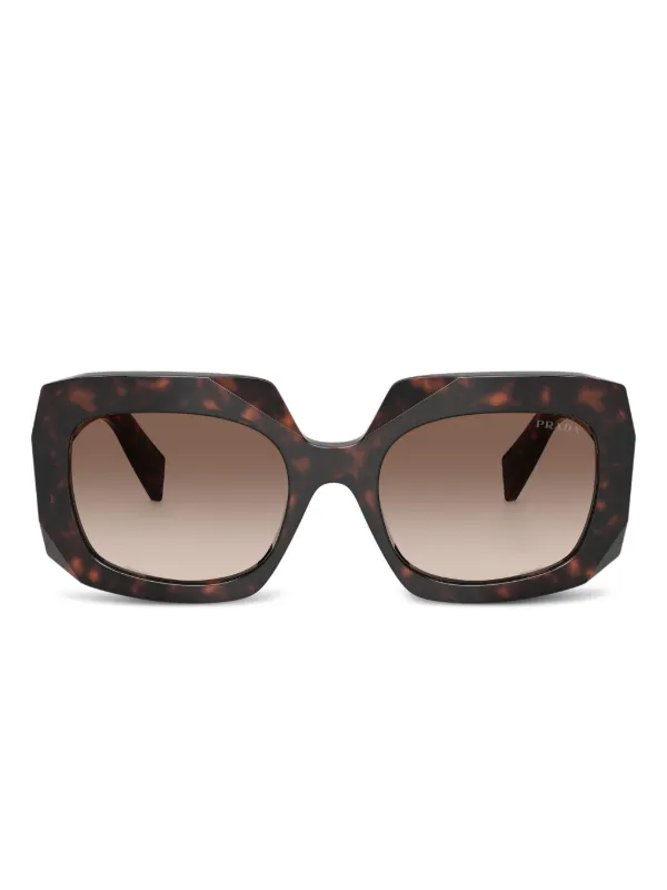 Prada オーバーサイズ サングラス ブラウン Prada Eyewear Symbole オーバーサイズ サングラス | ブラウン