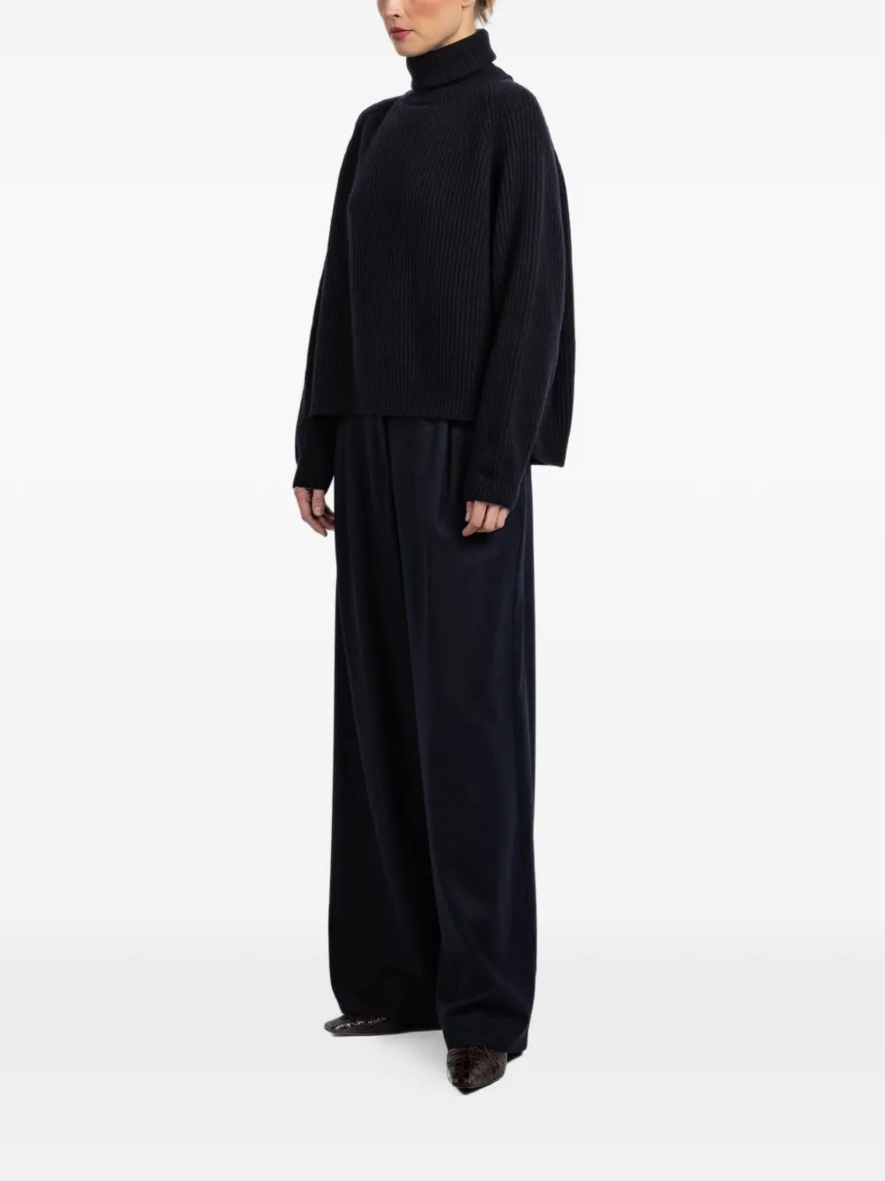  Dusan Roll-neck Ribbed Sweater - Blue 