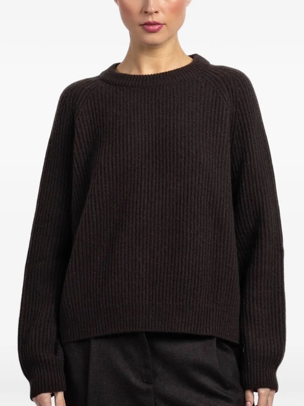 Dusan ribbed-knit sweater - Brown