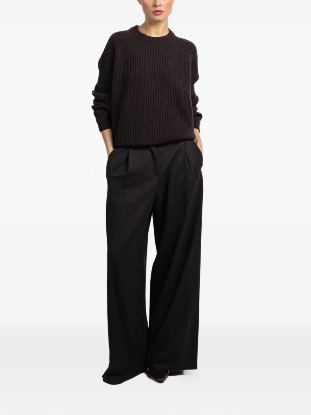  Dusan Ribbed-knit Sweater - Brown 