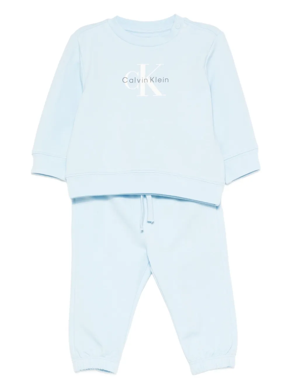 Calvin Klein Logo-print Tracksuit In Blue