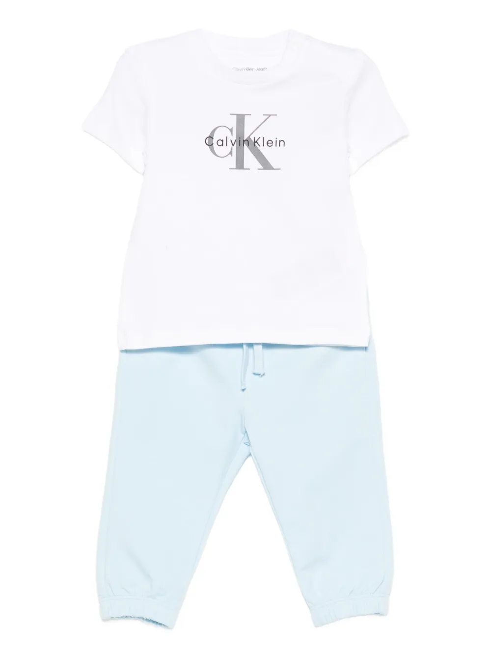 Calvin Klein Logo-print Tracksuit In Blue
