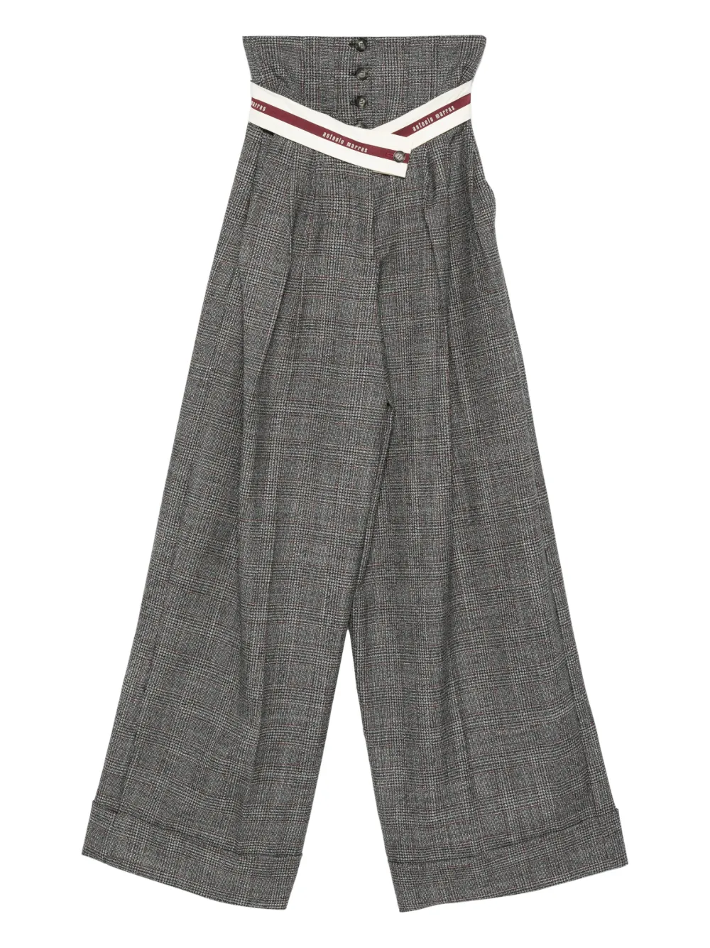 Antonio Marras Plaid Trousers In Gray