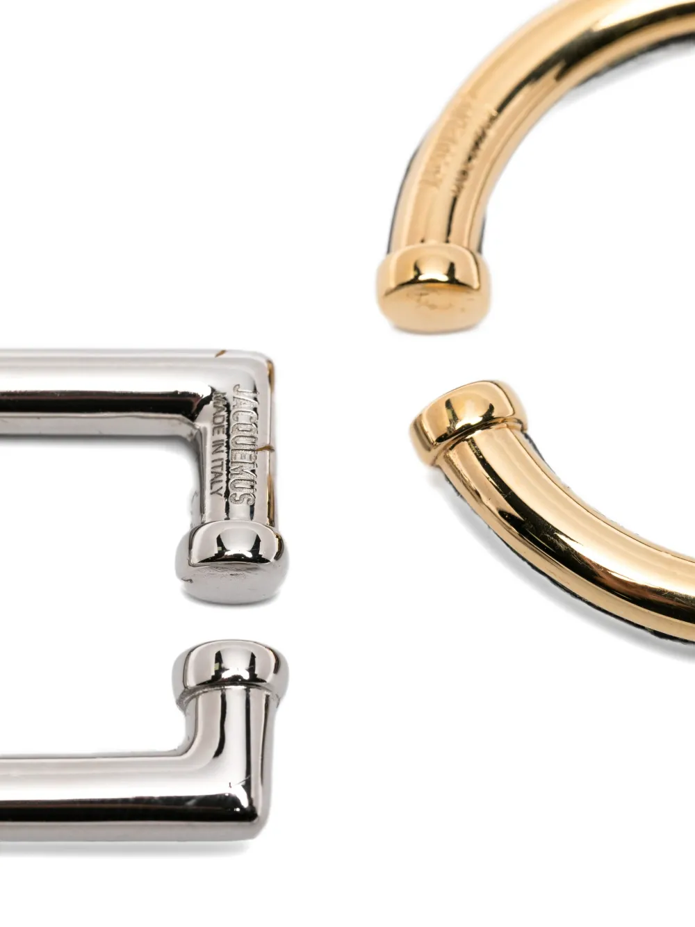 JACQUEMUS Pre-owned Logo-engraved Ear Cuff Set In Silver