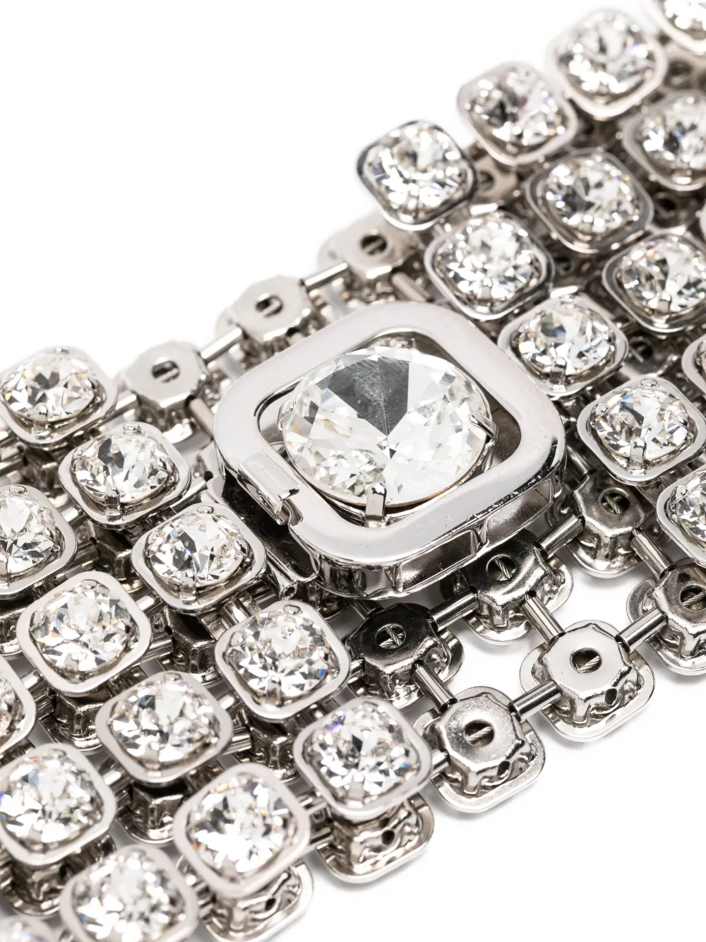 BALENCIAGA Pre-owned Crystal-embellished Choker In Silver