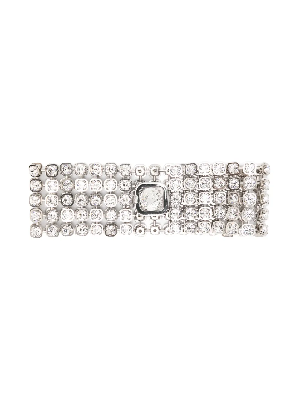 BALENCIAGA Pre-owned Crystal-embellished Choker In Silver