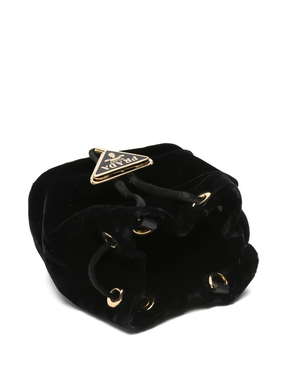 Pre-owned Prada Velvet Chain-strap Mini Bag In Black