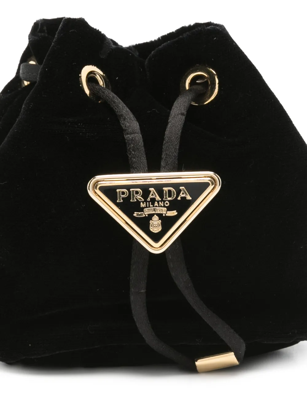 Pre-owned Prada Velvet Chain-strap Mini Bag In Black