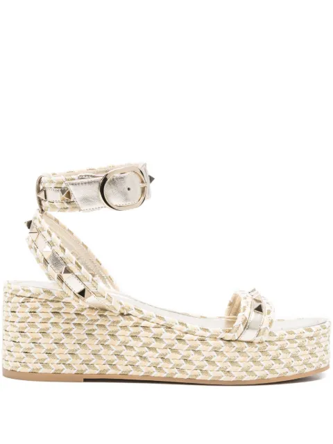 Valentino Garavani Pre-Owned 70mm rockstud flatform sandals